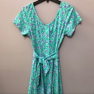 Breezy Floral Vintage Midi Summer Dress